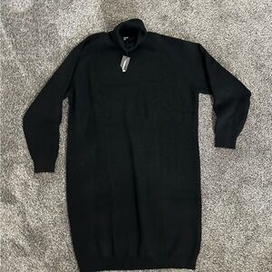 NWT PrettyLittleThing Women’s Turtleneck Sweater Dress Black Sz XXL